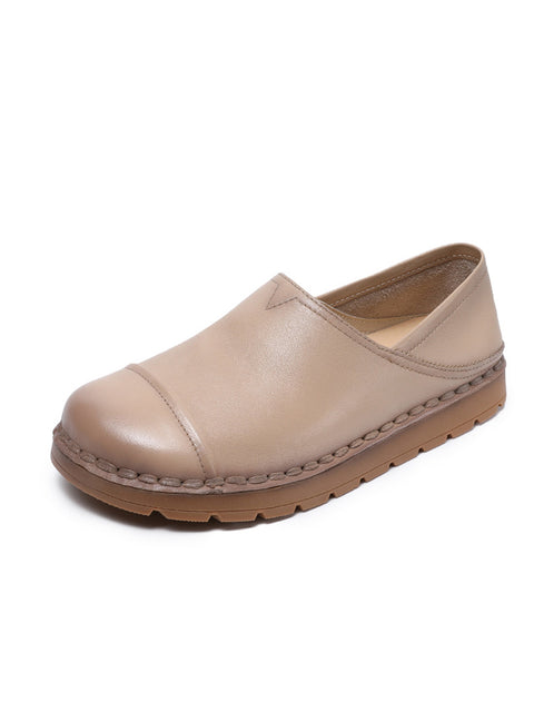 Women Vintage Casual Soft Leather Flat Shoes