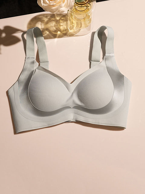 Women Spring Casual Pure Color Push-up Bra