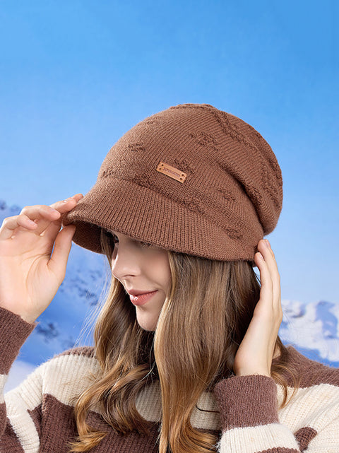 Women Winter Warm Knit Solid Hat