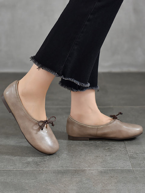 Women Casual Genuine Leather Low Heel Shoes