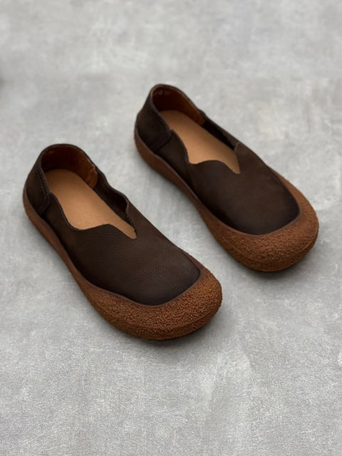 Women Vintage Spring Suede Flat Shoes