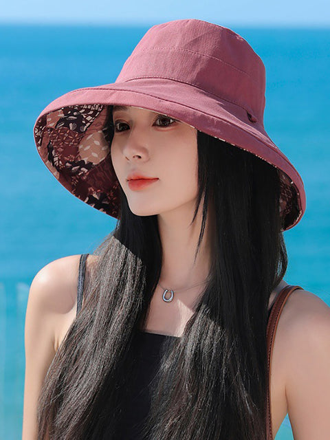 Women Casual Sunproof Dual-side Wearing Hat