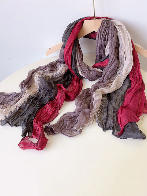 Women Vintage Colorblock Shawl Scarf