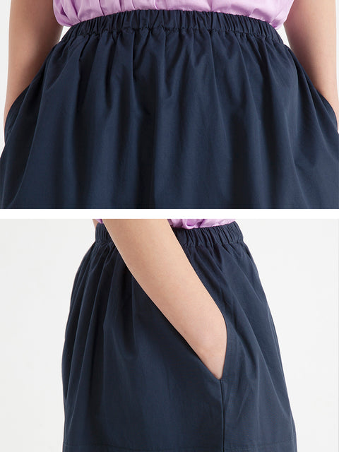 Casual Elastic Waist Summer Loose Skirt