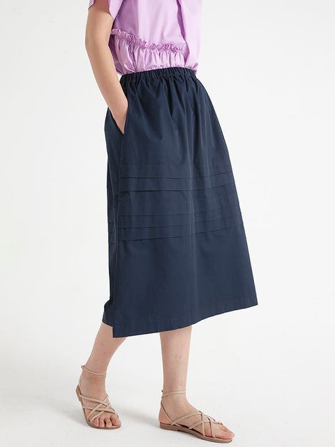 Casual Elastic Waist Summer Loose Skirt