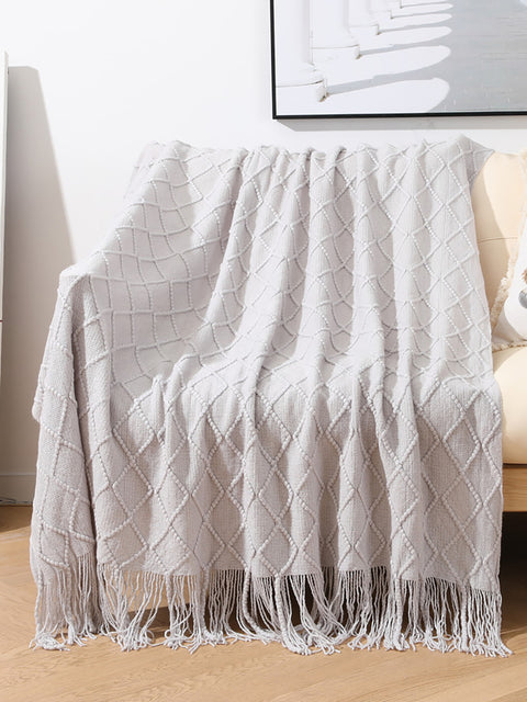 Summer Nap Knited Tassel Sofa Blanket